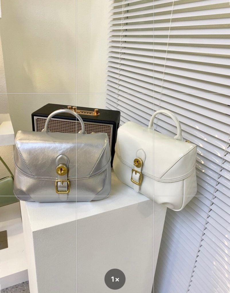 Monde Korean Style Small Square Leather Handbag for Women - Commuter Shoulder Crossbody Bag