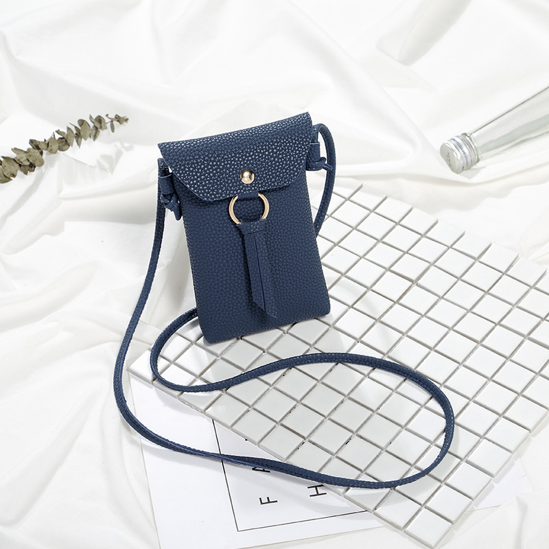 Women's Mini Square Crossbody Shoulder Bag PU Solid Color - Image 2