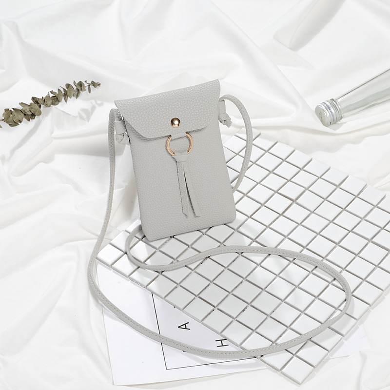 Women's Mini Square Crossbody Shoulder Bag PU Solid Color - Image 3
