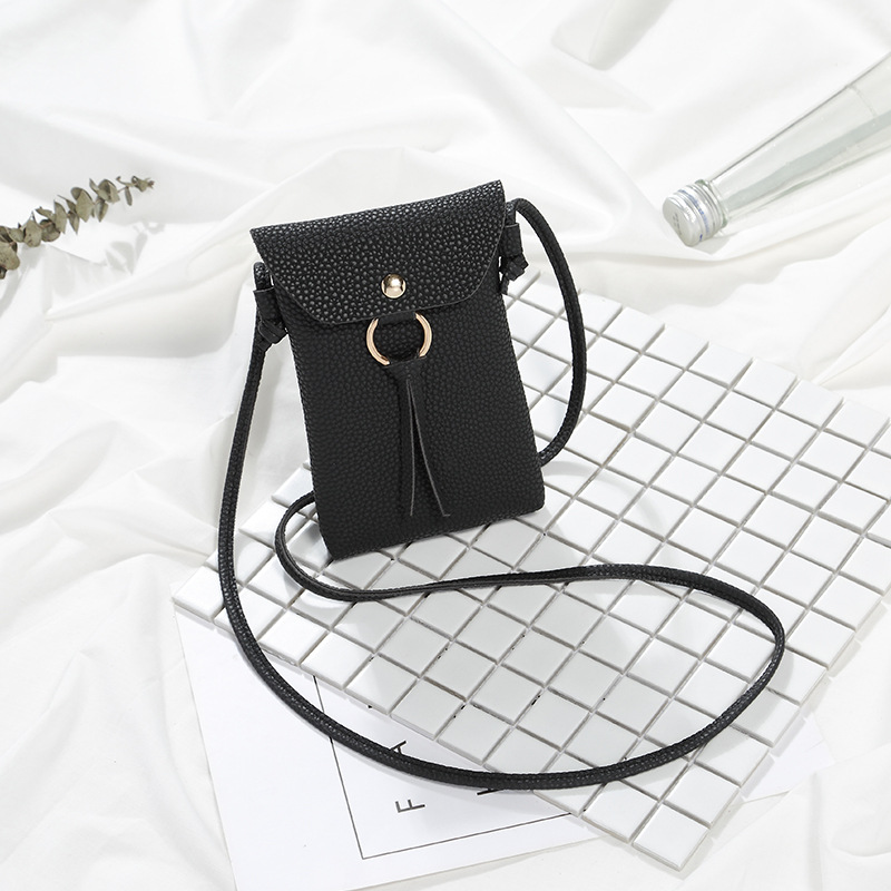 Women's Mini Square Crossbody Shoulder Bag PU Solid Color - Image 5